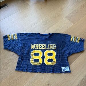 Vintage 1988 Wheeling High School Cropped Jersey – Champion Mesh Jersey
